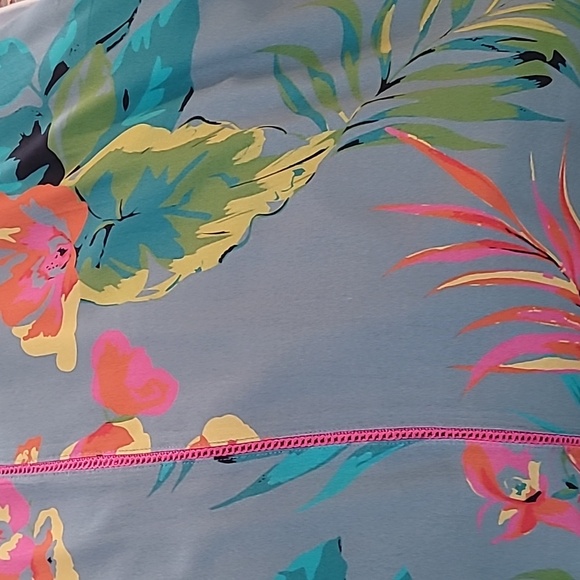 New NATURAL LIFE Asymmetrical Dress - Blue with Floral Accents - Picture 5 of 6